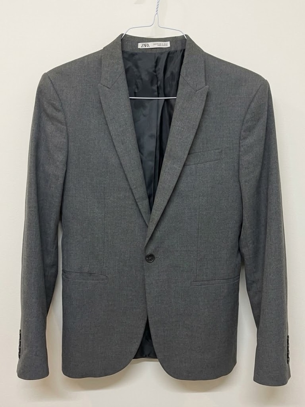 ZARA Men’s Gray Tailored Blazer Sport Coat Size US38